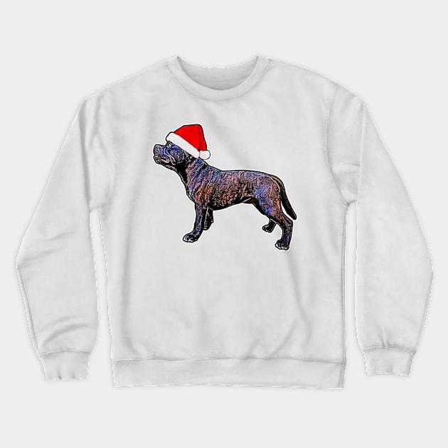 Staffordshire Bullterrier Xmas Crewneck Sweatshirt by AikasHeaven